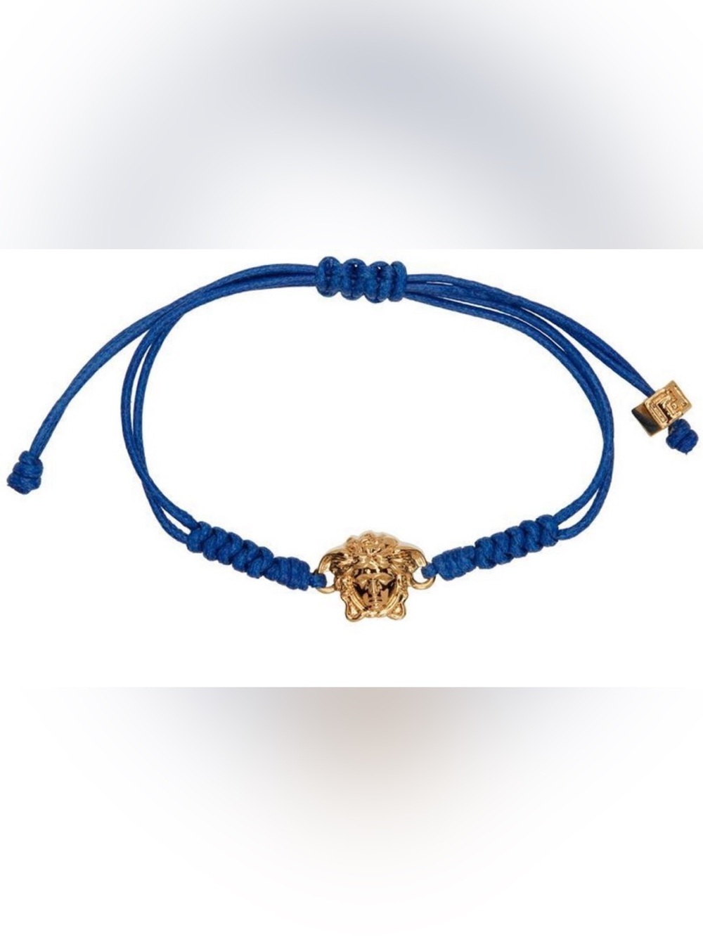 NWT Versace Medusa Braided Bracelet Blue And Gold Colored